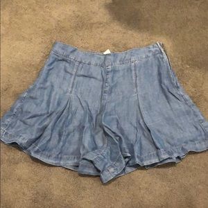 SMALL flowy denim shorts